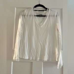 White long sleeve top
